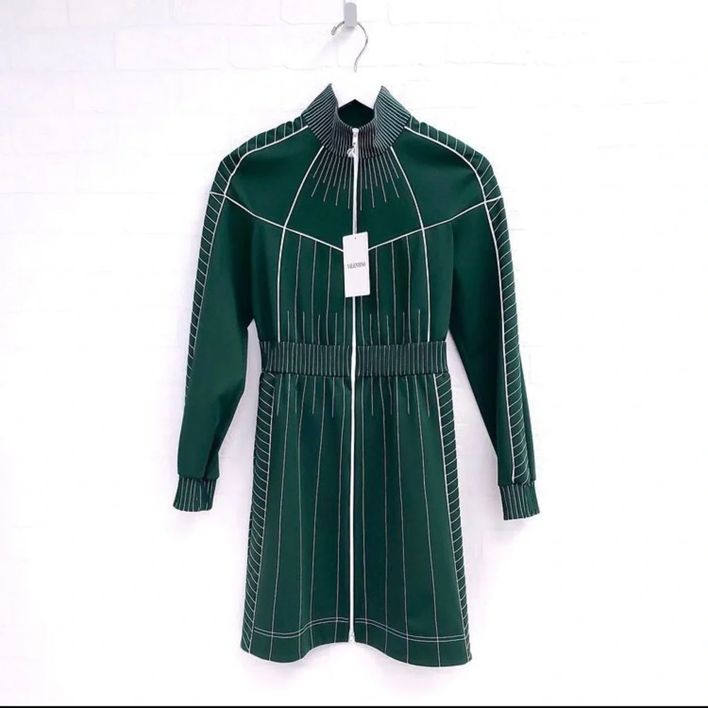 SOLD NWT Valentino Green Zipper Dress 2 - Picture 2 of 16